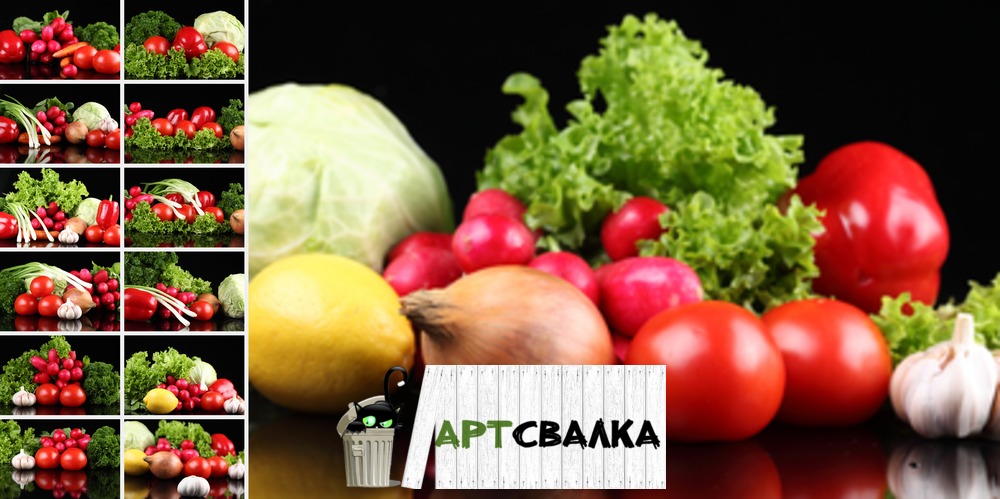 Натюрморт овощей на темном фоне. Часть 2 | Still life of vegetables on a dark background. Part 2